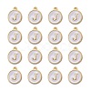 Golden Plated Alloy Charms LS-X-ENAM-S118-01J-2