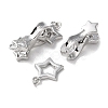 Rhodium Plated 925 Sterling Silver Fold Over Clasps STER-D005-10P-3