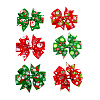 Christmas Grosgrain Alligator Hair Clips OHAR-Q053-M-1