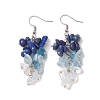 Natural Lapis Lazuli Earrings EJEW-TA00462-03-1