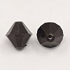 Faceted Bicone Transparent Acrylic Beads DBB8mm10-2