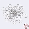 Anti-Tarnish Rhodium Plated 925 Sterling Silver Saw Cut Open Jump Rings STER-F036-02P-0.5x5mm-4