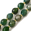 Natural Green Onyx Agate Beads Strands G-D305-B04-01-2