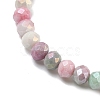 AB Color Faceted Rondelle Glass Beaded Stretch Bracelets for Women BJEW-PH01821-05-3
