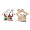 Christmas Theme Single-Sided Printed Wood Big Pendants WOOD-N005-64-2