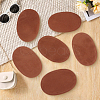 4Pairs Oval Imitation Leather Sew On Patches PATC-CY0001-82-6