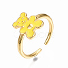 Brass Enamel Cuff Rings RJEW-N035-020-NF-4