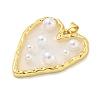 Rack Plating Brass & Epoxy Resin Pendants KK-C059-10B-G-2