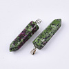 Natural Ruby in Zoisite Point Pendants X-G-R220-34K-2