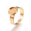 Ion Plating(IP) Adjustable 201 Stainless Steel Finger Rings Components STAS-G187-01G-8mm-2
