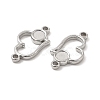 Non-Tarnish 304 Stainless Steel Cabochon Connector Settings LS-STAS-B032-11P-3