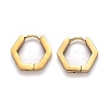 304 Stainless Steel Hexagon Huggie Hoop Earrings STAS-J033-03A-G-1