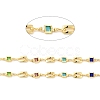 Rack Plating Brass Rectangle & Square Link Chains CHC-C015-01G-2