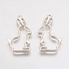 Matte Style Alloy Rabbit Bunny Open Back Bezel Pendants PALLOY-S047-41B-FF-2