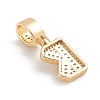 Brass Micro Pave Cubic Zirconia Pendants ZIRC-G165-13G-K-3