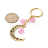 Tibetan Style Alloy Hollow Moon Pendant Keychain KEYC-JKC00690-02-2