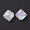 Rainbow Iridescent Plating Acrylic Beads OACR-A010-06F-2