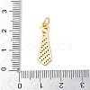 Brass Micro Pave Clear Cubic Zirconia Pendants KK-P339-21G-02-3