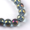 Electroplate Glass Beads Strands EGLA-Q062-8mm-A03-2