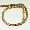 Electroplate Non-magnetic Synthetic Hematite Heishi Beads Strands X-G-J171A-3x3mm-06-2