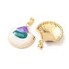 Brass Enamel Pendants KK-CBA8606-02G-2