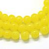Baking Paint Imitation Jade Glass Round Bead Strands DGLA-Q021-10mm-24-1