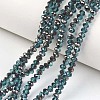 Electroplate Transparent Glass Beads Strands EGLA-A034-T2mm-P02-1