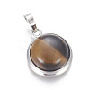 Natural Tiger Eye Pendants G-L512-B04-2