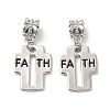 Rack Plating Alloy European Dangle Charms PALLOY-P289-03P-2