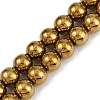 Electroplated Synthetic Magnetic Hematite Beads Strands G-G174-L01-05-1