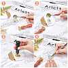 Brass Wax Seal Stamp with Handle AJEW-WH0184-1041-6