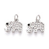 Brass Micro Pave Cubic Zirconia Charms KK-N257-68P-1