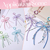 2Pcs 2 Styles Alloy with Glass Seed Bead Pendant Decorations KEYC-SP0001-21A-5