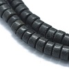 Natural Black Stone Beads Strands G-F631-A14-3