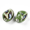 Handmade Porcelain Beads PORC-N008-06F-2