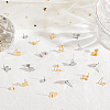 60Pcs 6 Style 304 Stainless Steel Stud Earring Findings STAS-DC0010-19-5