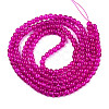 Crackle Glass Beads Strands X-CCG-Q001-8mm-08-3