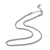 Non-Tarnish 304 Stainless Steel Rope Chain Necklace for Men Women NJEW-K245-023D-1