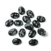 Synthetic Snowflake Obsidian Cabochons G-A094-01B-35-1