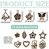 48Pcs 12 Styles Alloy Enamel Pendants FIND-DC0007-80-2
