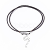 Waxed Cotton Cord Necklace Making MAK-S032-1.5mm-B02-3