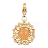 Glass Seed Beads & Gemstone Pendant Decoration HJEW-MZ00034-3