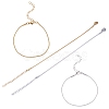 2Pcs 2 Colors 304 Stainless Steel Snake Chain Bracelets for Women BJEW-TADJ0001-02-1