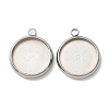 Tarnish Resistant 304 Stainless Steel Pendant Cabochon Settings STAS-K202-03E-P-2