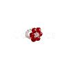 Flower Glass Bead Finger Rings FS-WGA48DA-02-1