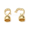 Rack Plating Brass Fold Over Clasps KK-E080-04G-3