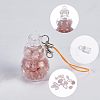 Transparent Glass Wishing Bottle Pendant Decoration HJEW-PH0001-29-4