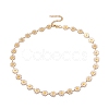 Enamel Daisy Link Chain Necklace NJEW-P220-01G-01-1