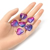 Two Tone Transparent Glass Pendants GLAA-YW0003-02B-2