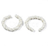 Polymer Clay Twist Rope Open Ring CLAY-N010-031-01-4